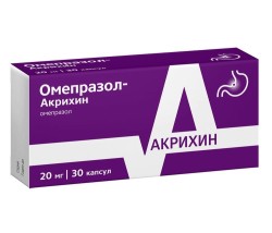 Омепразол-Акрихин капс. кишечнораств. 20 мг 30 шт.