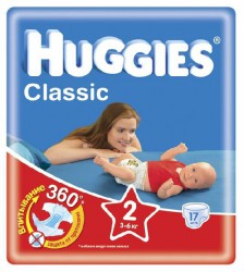 Подгузники 17 шт. Huggies классик мини 3-6 кг