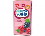 Морс, Фрутоняня 200 мл садовые ягоды малина черная и красная смородина