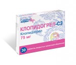 Клопидогрел-СЗ, табл. п/о пленочной 75 мг №30