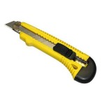 Нож канцелярский, Centrum (Центрум) 18 мм 1 шт арт. 80136 с системой механической фиксации лезвия пуш-лок желтый