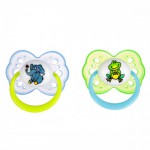 Соска-пустышка силиконовая, Бусинка 1 шт арт. 416 Цветочек с кольцом с прикусом 6-18 мес