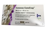 Соликва СолоСтар, раствор для подкожного введения 100 ЕД+33 мкг/мл 3 мл 3 шт картридж в шприц-ручке