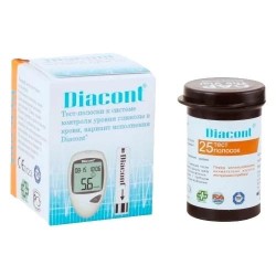 Тест-полоски к глюкометру Диаконт 25 шт.