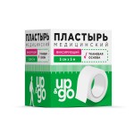 Пластырь медицинский фиксирующий, UP&GO (Ап энд Гоу) р. 5смх500см 1 шт на тканевой основе картон. уп.