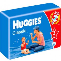 Подгузники 54 шт. Huggies классик миди 4-9 кг