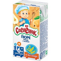 Пюре Спеленок груша с овсяными хлопьями с 6 мес 125 г