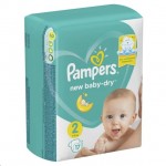 Подгузники, Pampers (Памперс) 4-8 кг 17 шт Нью беби драй мини